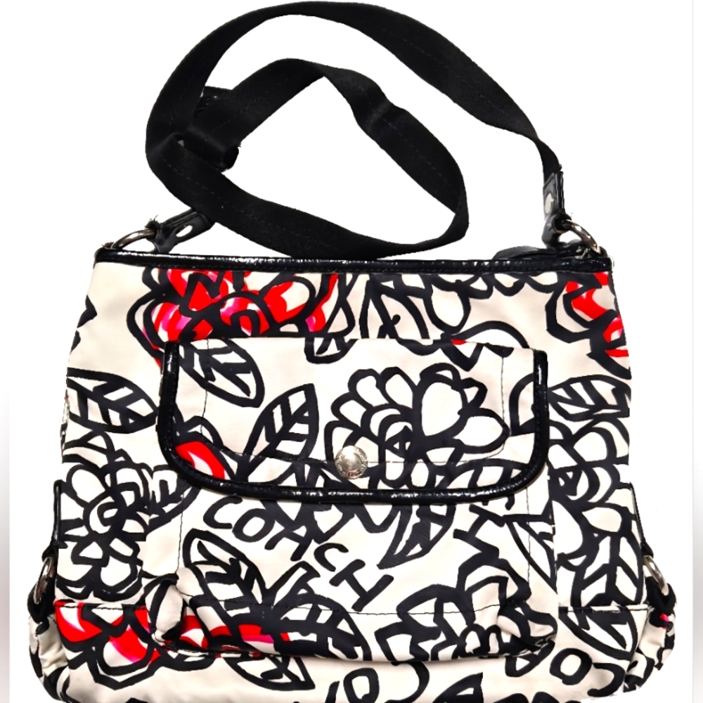 #3360 COACH POPPY FLOWER SCRIBBLE
